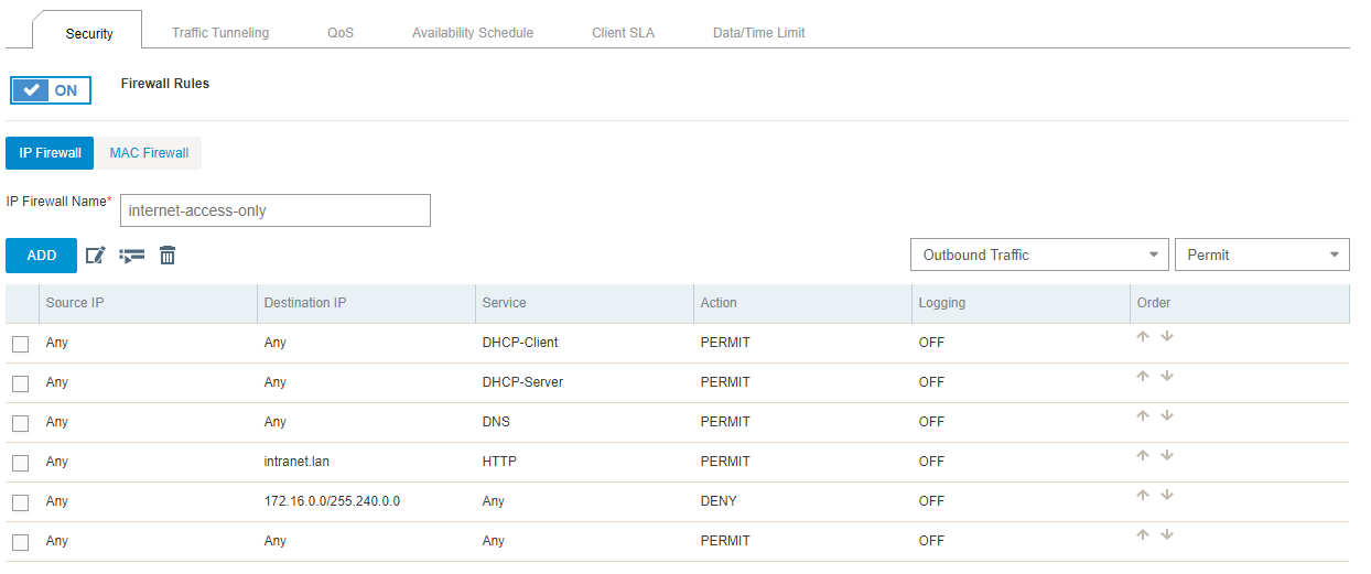 aerohive firewall settings no https