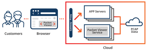 Packet viewer architecture diagram showing how it works.